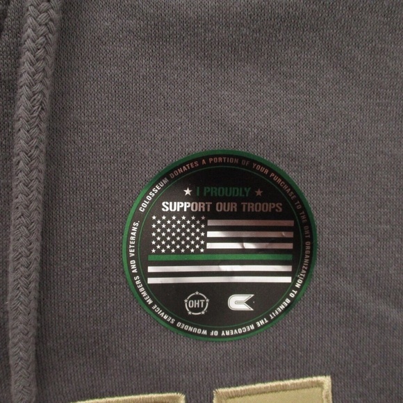 Colosseum Hoodie Arizona State University Sun Devils Womens M Gray Gold and Camo - Picture 4 of 16